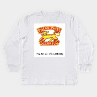 7th Air Defense Artillery (left version) Kids Long Sleeve T-Shirt